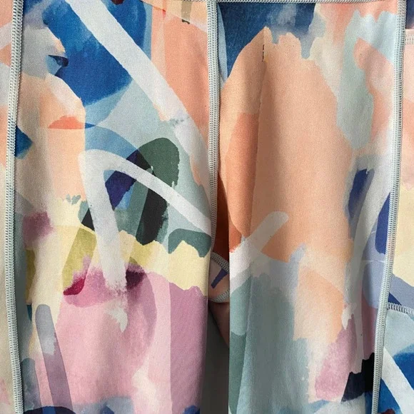 Sweaty Betty Super Sculpt 7/8 Length Leggings Abstract Print Women's Sz M - Picture 3 of 6